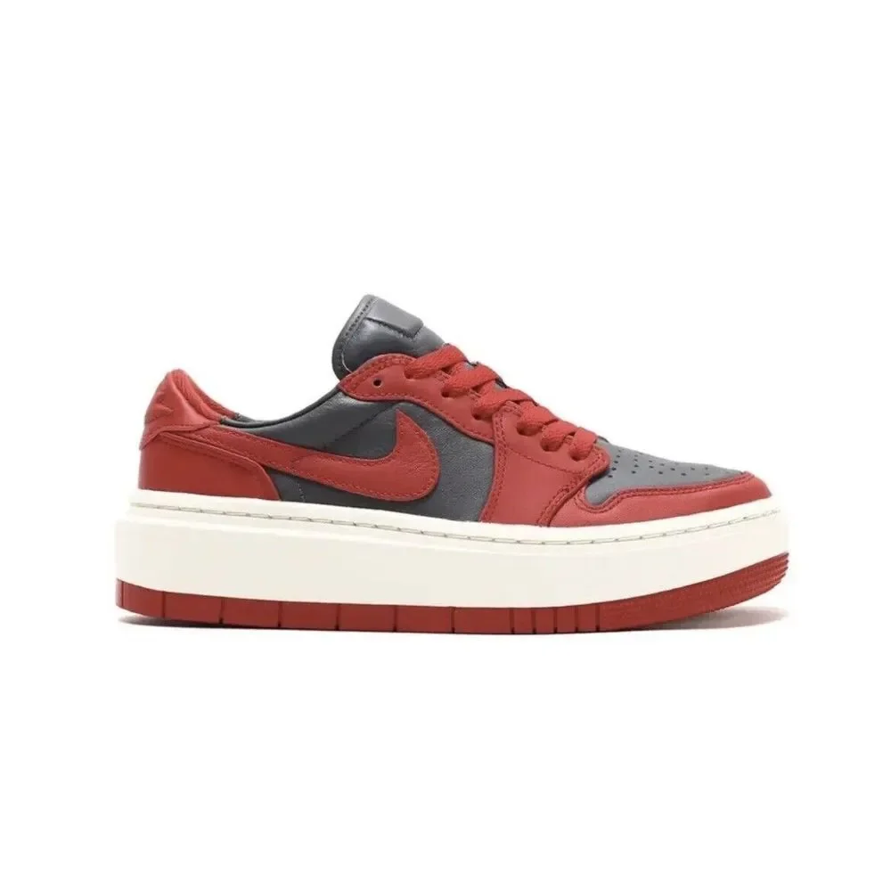 AIR JORDAN RETRO 1 ELEVATE LOW WOMEN's CASUAL SHOE RED - GREY - WHITE Size‎ 11.5